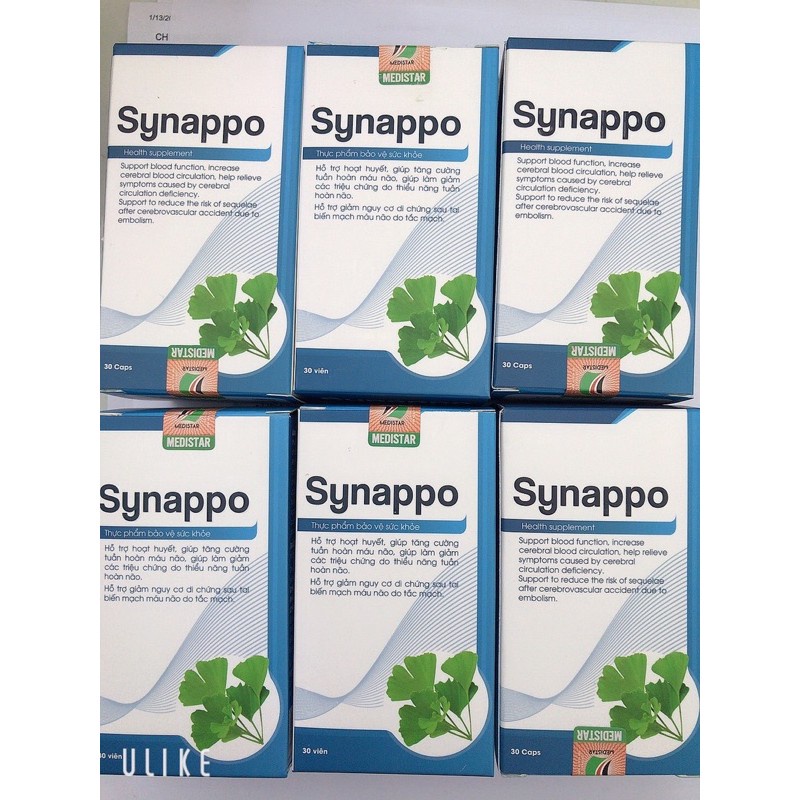 Synappo tăng cường tuần hoàn, lưu thông máu não