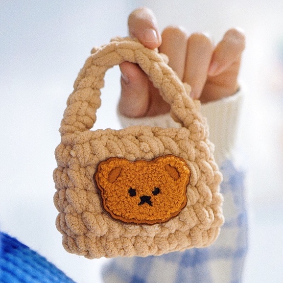 Túi xách nữ túi đeo chéo túi len mini handmade đi chơi cute