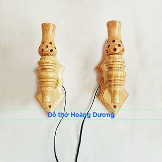 Đèn gỗ treo tường lỗ tròn