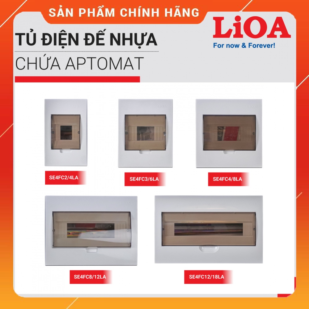 Tủ Điện Âm Tường LiOA - Hộp Chứa Aptomat Cầu Dao Bằng Nhựa - Tủ Chứa Át