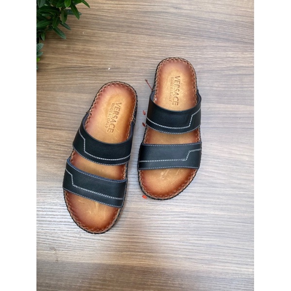 Dép 2 quai da bò thủ công cao cấp