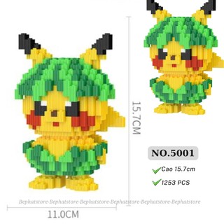 Pikachu dưa hấu mô hình lắp ráp pokemon sưu tầm độc lạ