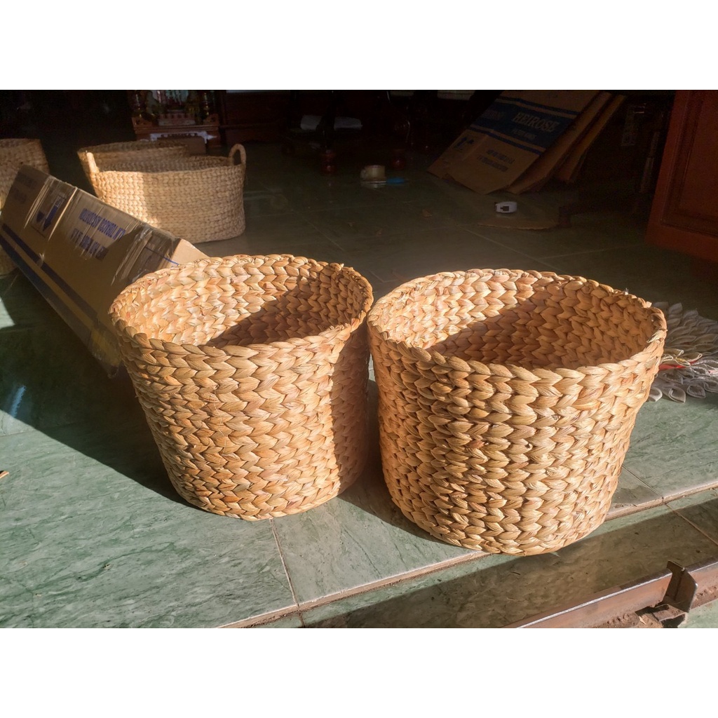 Sọt Tròn Lục Bình trang trí vintage