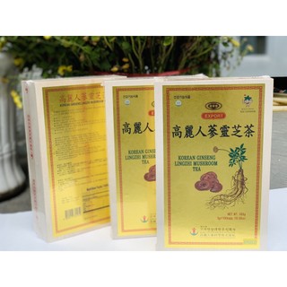 {Hàng Hot} Trà Sâm Linh Chi Hàn Quốc (Hộp gỗ 3g x 100 gói)