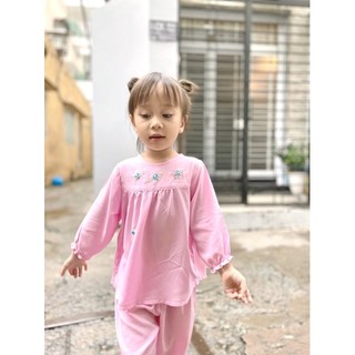 [23kg-37kg]BỘ TOLE(LANH) TAY DÀI QUẦN DÀI THÊU TAY