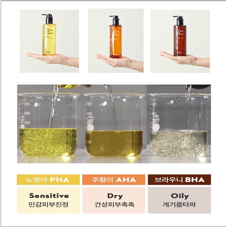 HANSKIN Dầu Tẩy Trang Làm Sạch Mụn Đầu Đen 300ml AHA / BHA / PHA