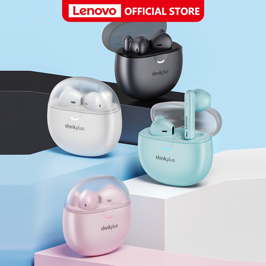 Tai nghe Bluetooth Lenovo LP1 Pro không dây Bluetooth nhét tai không dây bass nổi mạnh độ trễ thấp HD có micro--pink