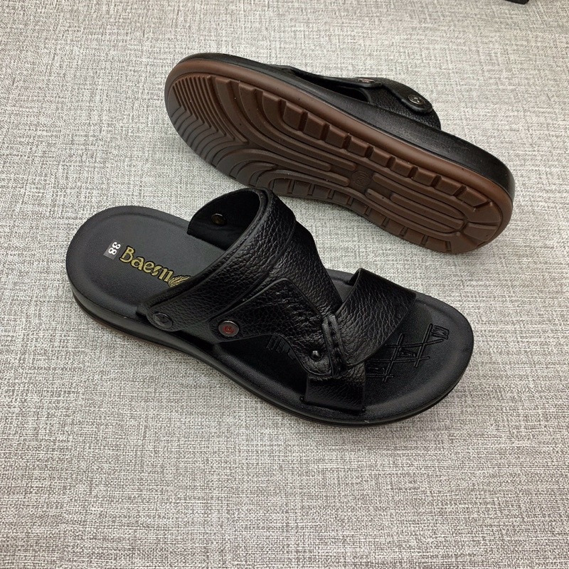 dép da nam da bò  đế kếp 3 p trống trơn trượt siêu bền siêu êm!!!