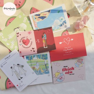 Thiệp Postcard Valentine Day Couple dễ thương