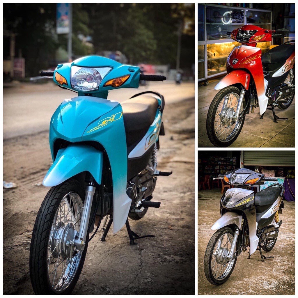 Tem Trùm Xe Máy Wave 50cc - 110cc Nhiều màu Decal 3 lớp chuẩn loại 1 ( chống bay màu - Chống nước ) cực đẹp