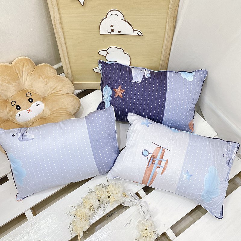 111 Gối KÈM RUỘT Mitu Home cho bé sơ sinh 0-10 tuổi vải Tencel 40s gòn lông vũ, siêu mềm mát, êm, hoạt tiết dễ thương