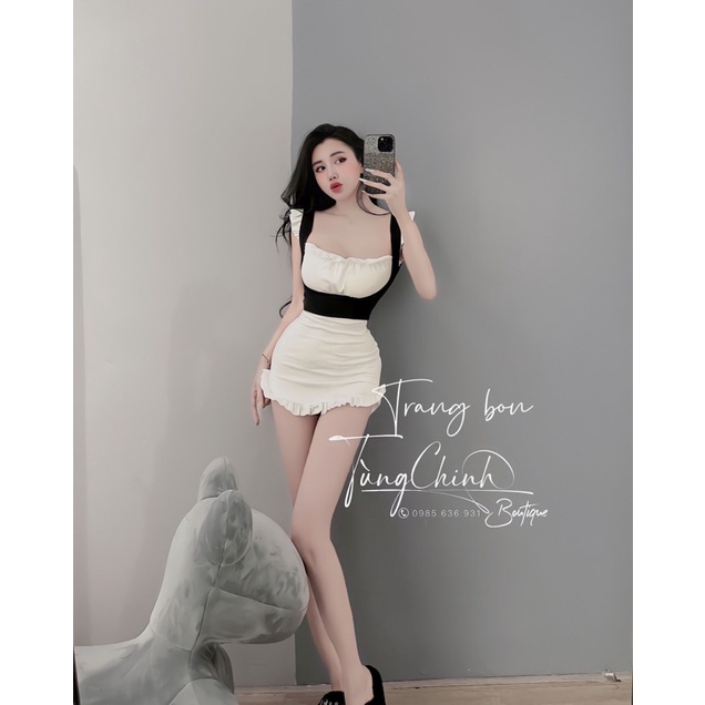 Body Cottong Trắng Kèm Yếm TB
