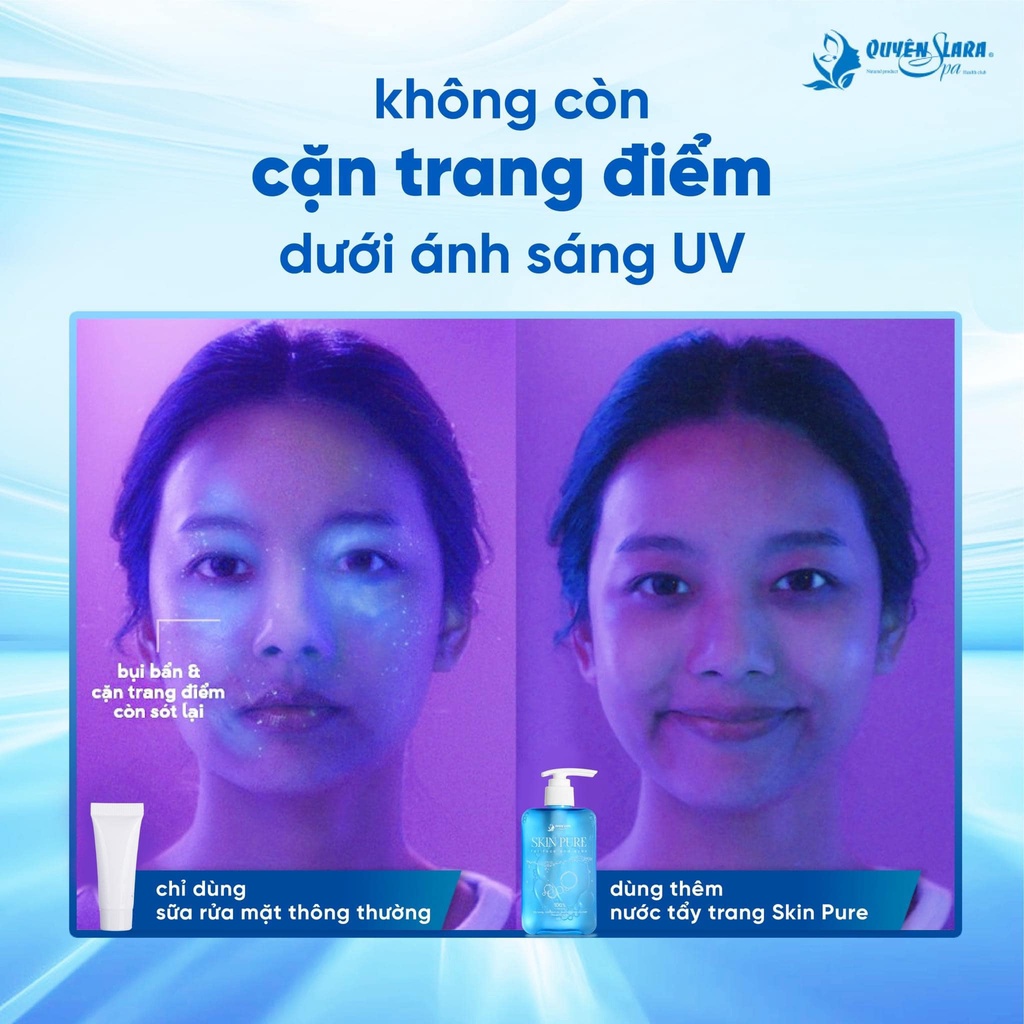 Nước Tẩy Trang SKIN PURE Quyên Lara - Làm Sạch Da, Loại Bỏ Bụi Bẩn Da Chết, Cho Da Sáng Mịn, 200ml