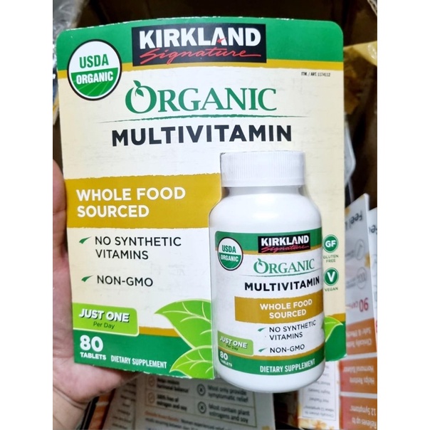 Viên uống bổ sung đa vitamin hữu cơ Kirkland Signature Organic Multivitamin 80 viên Của Mỹ