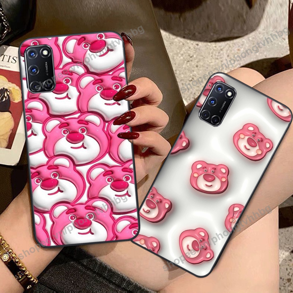 Ốp lưng Oppo A52 / A92 GẤU DÂU LOTSO cực hot hit, mẫu hot cute rẻ cực đẹp