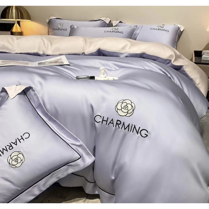 Set ga phi lụa charming IGUN BEDDING phối màu siêu hot