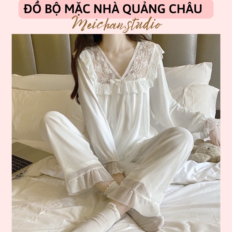 Đồ Ngủ Tiểu Thư- Đồ Bộ Nữ Voan Công Chúa Ulzzang Quảng Châu