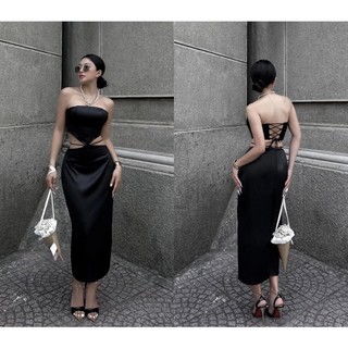 SET Corset + Chân body chất lụa phi thun | Peachtea Corner