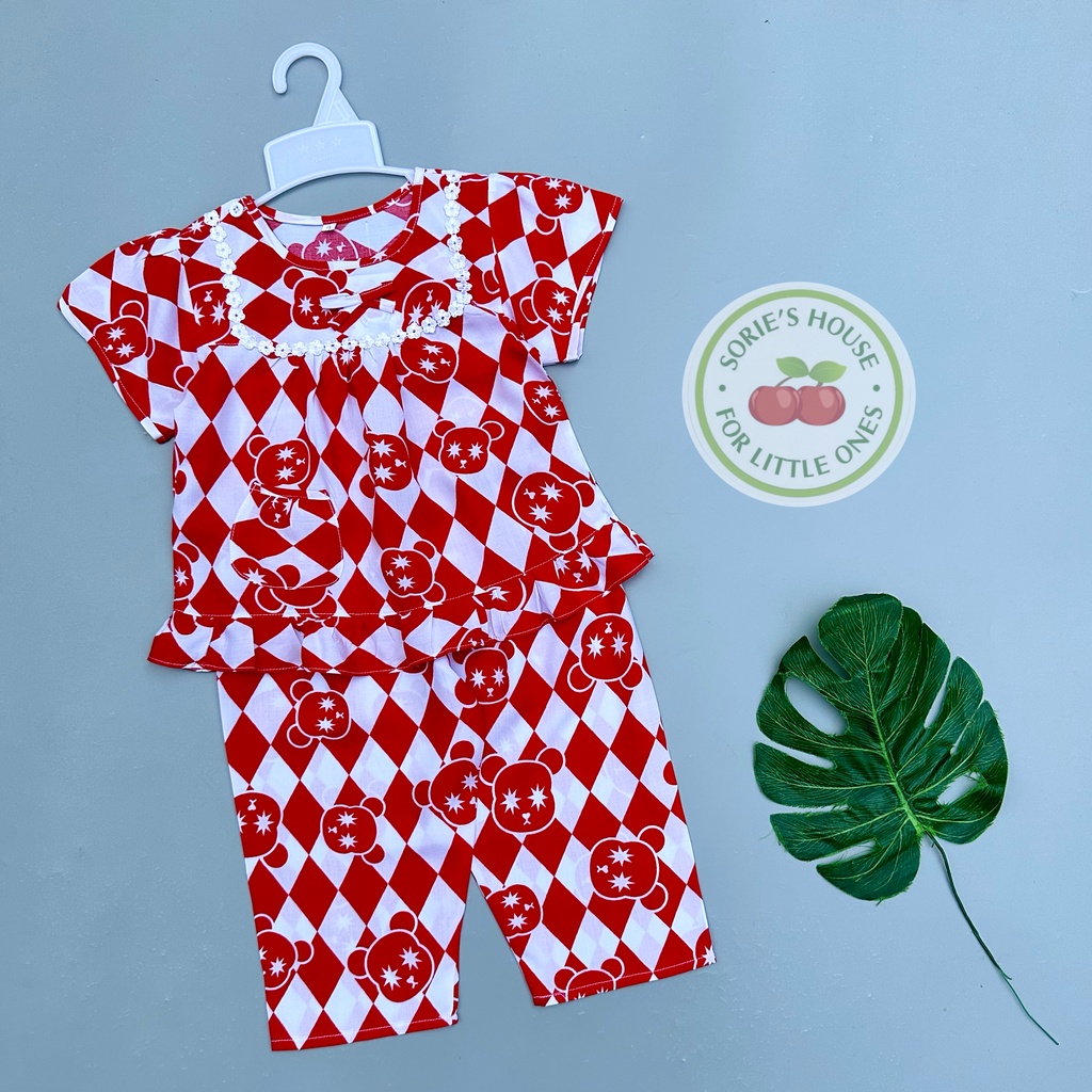 Bộ tole lanh ÁO TAY NGẮN QUẦN DÀI bé gái