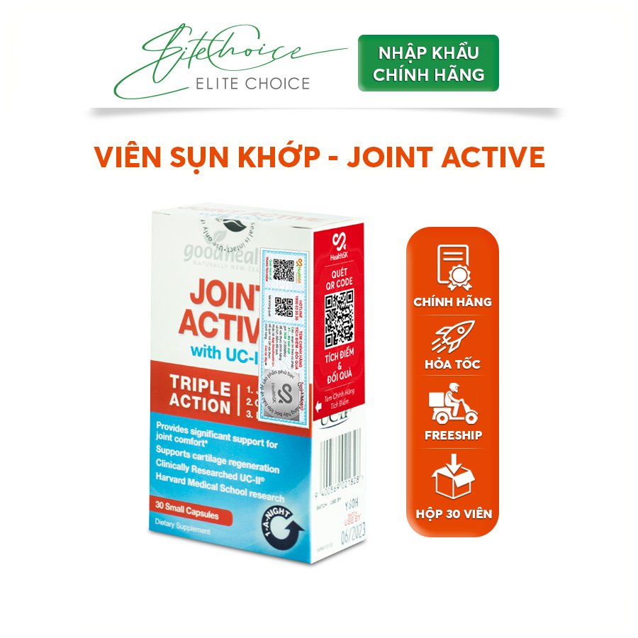 Viên sụn khớp Goodhealth Joint Active - phục hồi và tái tạo sụn khớp hộp 30 viên [NHẬP KHẨU CHÍNH HÃNG]