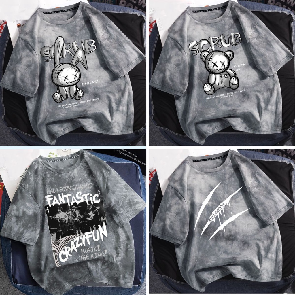 Áo thun loang tay lỡ chất liệu 100%.cotton cao cấp thấm hút mồ hôi nam nữ unisex