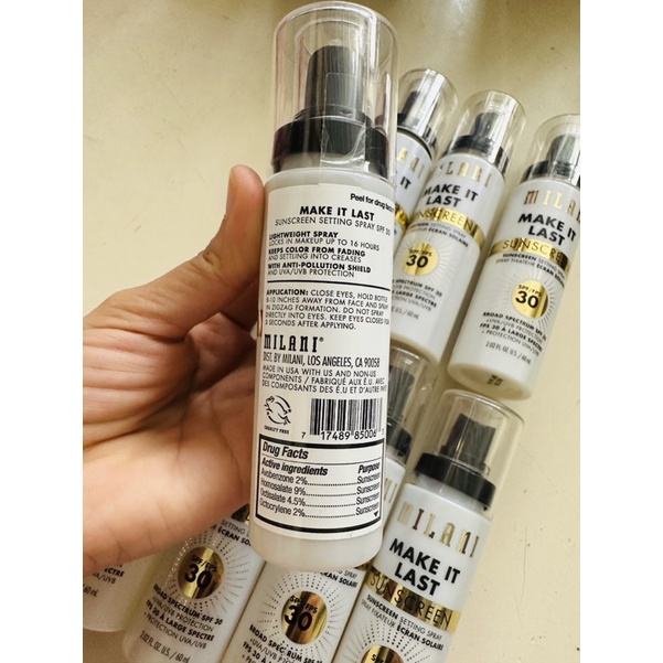 Xịt khoáng nền makeup Milani Make It Last Spf 30