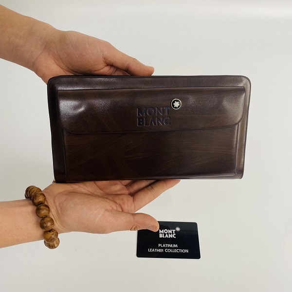 Ví da bò nam, Clutch nam cầm tay mẫu mới vân chìm phủ bóng, chống nước, 2 màu sang trọng, kèm dây đeo tay tiện lợi,011