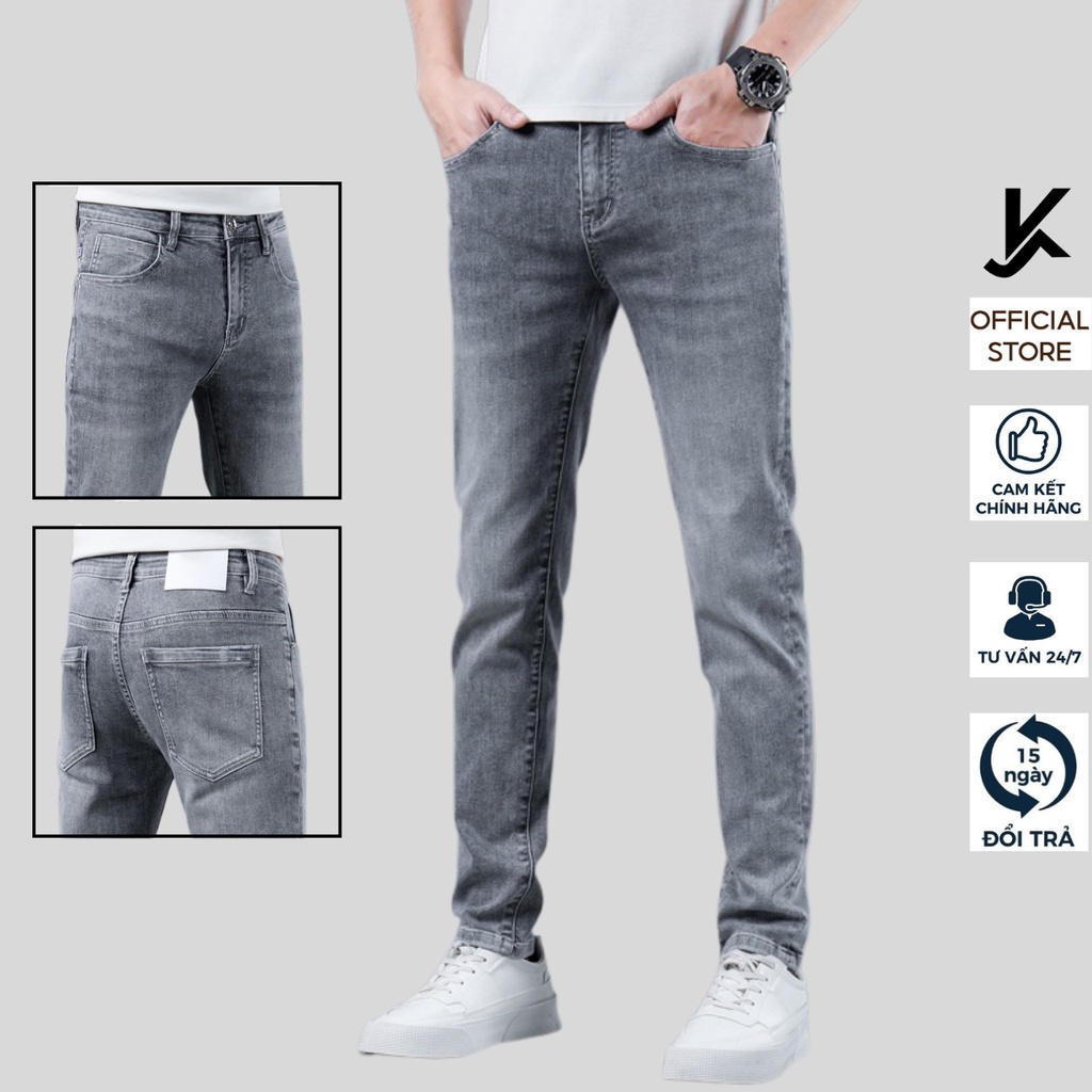 Quần Jeans Nam chính hãng KingJeans Premium, ống côn vải cao cấp co giãn thoải mái phong cách công sở KJ -Vua Quần Jeans