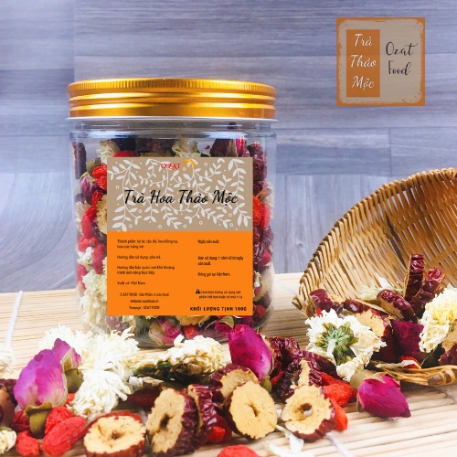 Trà hoa thảo mộc mix nhiều vị 100G - 120G OZAT FOOD tự chọn vị theo phân loại tốt cho sức khỏe