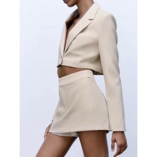Made in Morocco - Blazer ZARA blazer dáng crop và quần váy DVK09N4055N10