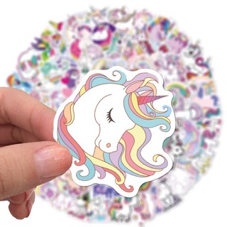 Set 10 sticker unicorn 3-9cm
