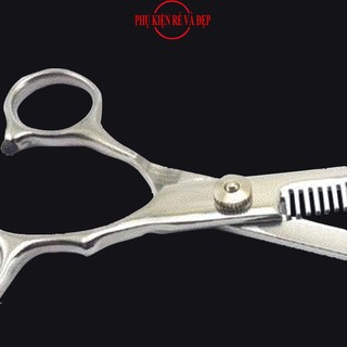 Kéo tỉa tóc Quoai vênh (Trắng)