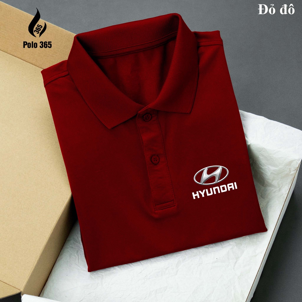 Áo thun Polo xe ô tô Hyundai - Áo polo các hãng xe chất cá sấu 4c - polo 365