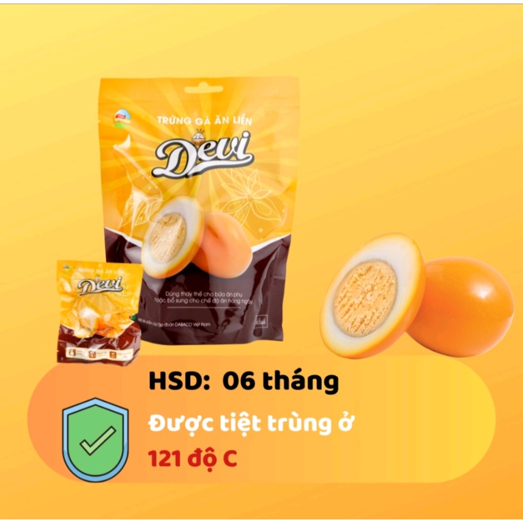 Túi 10 quả Trứng gà ăn liền Devi Dabaco (Ăn vặt, bữa sáng, bữa phụ) | BigBuy360 - bigbuy360.vn