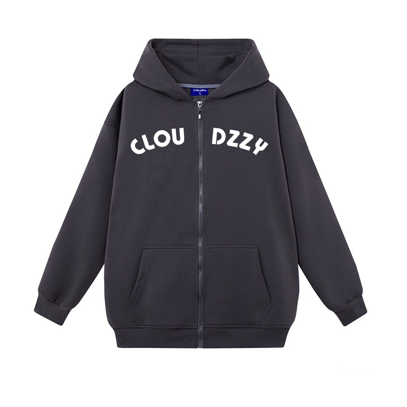 Áo khoác hoodie zip local brand nam nữ unisex cặp đôi nỉ ngoại cotton form rộng có mũ xám đen dày cute CLOUDZY ORIGINAL