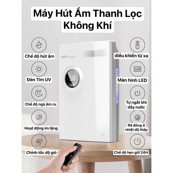 Máy Hút Ẩm Thanh Lọc Không Khí SMART Nội Địa