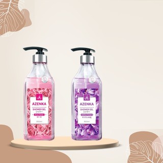 Sữa tắm nước hoa azenka - trắng da, dưỡng thể thơm lâu - chai 850ml