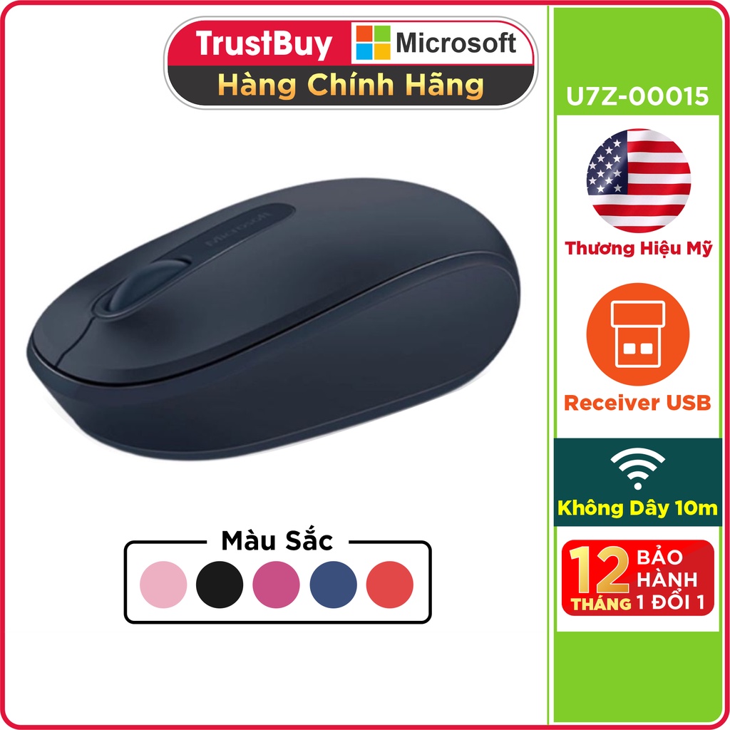 Chuột Không Dây Wireless Microsoft 1850 - Hàng Chính Hãng