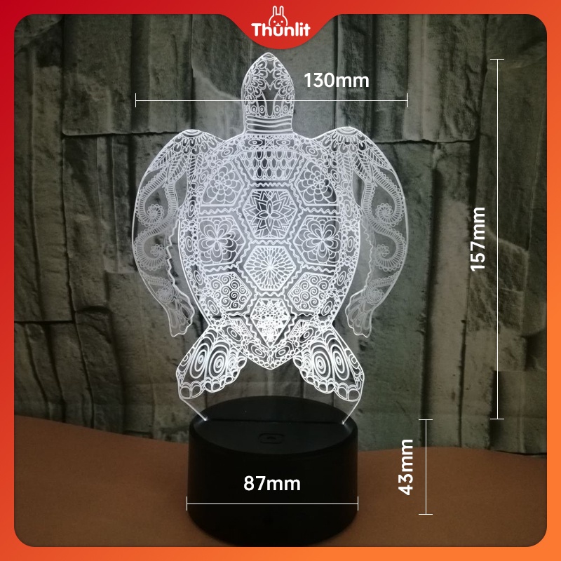Đèn ngủ hình rùa Thunlit với 7 màu sắc chọn lựa