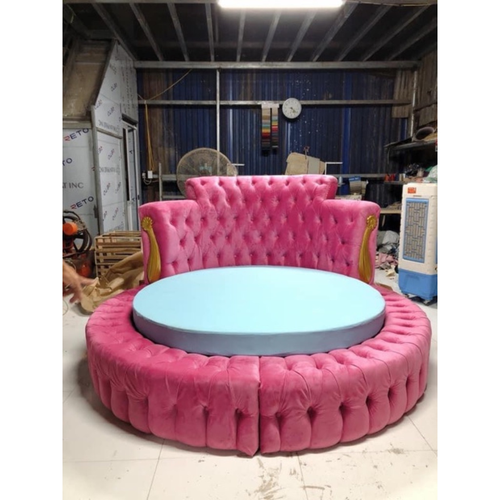 Giường ngủ tròn bọc nệm MINHUY, Giường tròn thiết kế hoàng gia phong cách Châu Âu sang trọng và hiện đại khung gỗ bh 1 n | BigBuy360 - bigbuy360.vn