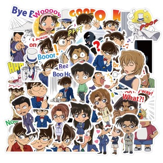 Set 50 sticker hình dán nhân vật Conan chống thấm nước