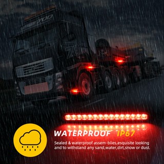  Đèn hậu LED phổ quát với 15 hạt đèn chống nước phanh rẽ tín hiệu cho xe tải pickup trailer 12V-24V 