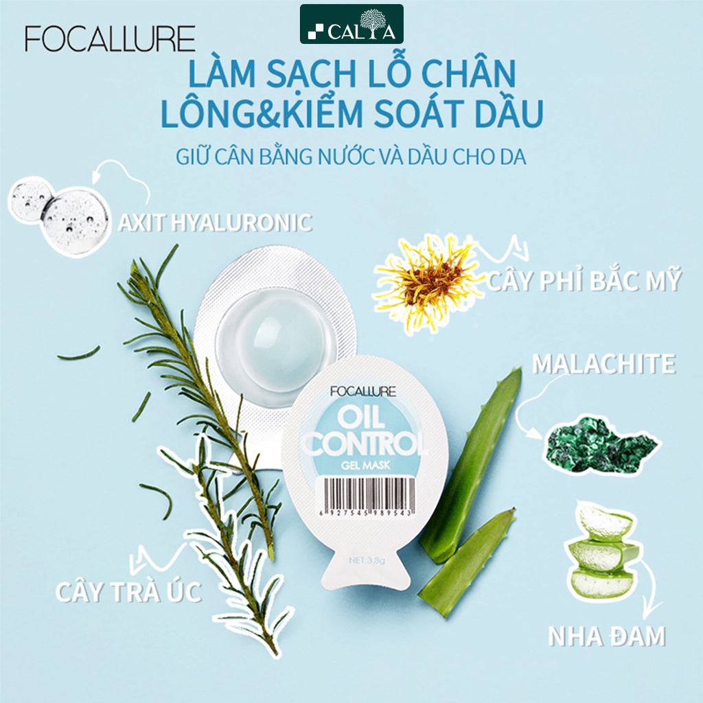 Mặt Nạ Focallure Dưỡng Ẩm, Kiềm Dầu, Dưỡng Trắng Da, Giảm Mụn - Focallure Small Egg Mask 3.8g FA-SC04