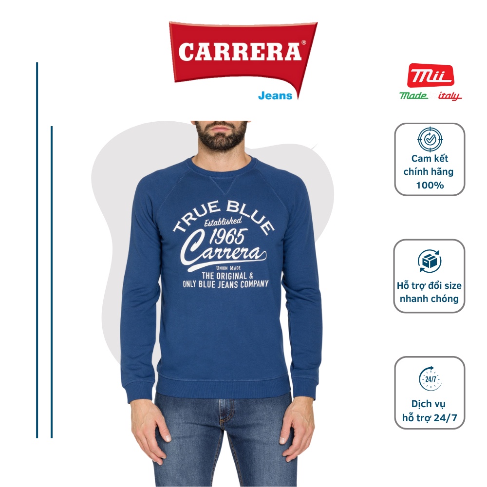 Áo nỉ nam cổ tròn in hoạt tiết - CARRERA JEANS - Nhập khẩu CHÍNH HÃNG từ ITALIA