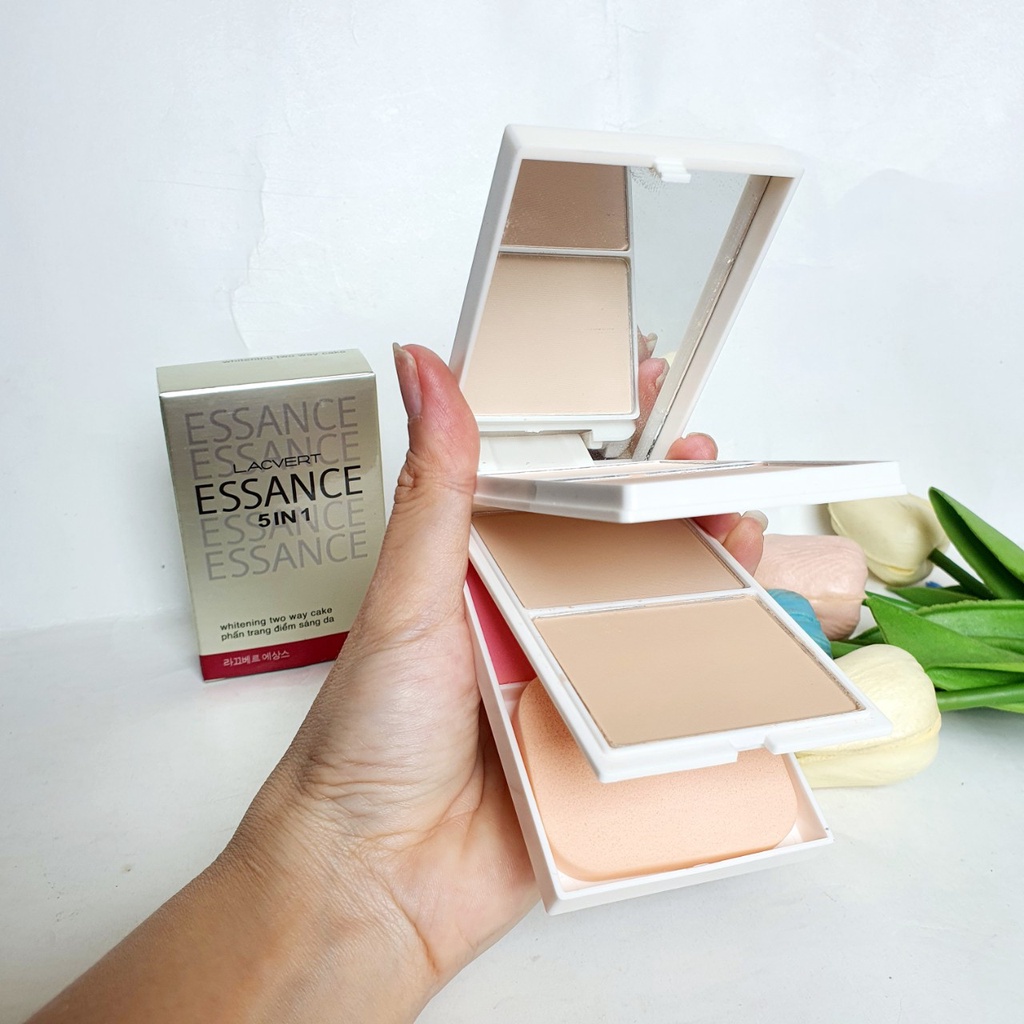 Phấn nền trang điểm Essance 5 trong 1 , 4 tone màu , má hồng , cao cấp , sang chảnh...