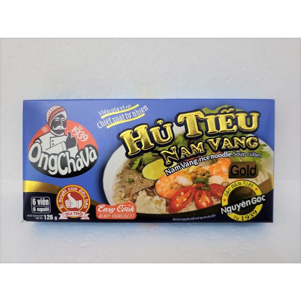 [OCV Hộp 126g – HỦ TIẾU NAM VANG ] VIÊN GIA VỊ NẤU ĂN [VN] ÔNG CHÀ VÀ NamVang Rice Noodle Soup Cubes