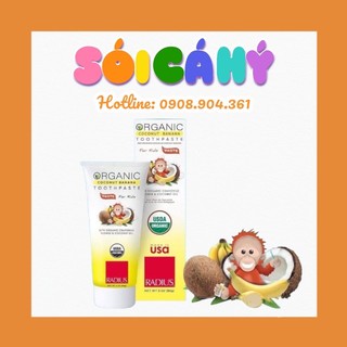Kem đánb răng hữu cơ chuối dừa cho bé 6M+
