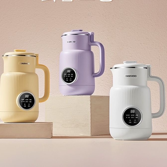 Máy xay nấu làm sữa hạt chống ồn mini DAEWOO DY-SM03 màu trắng tím vàng ,công suất 600W bảo hành 12 tháng