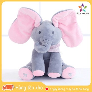 Voi Ú Oà cho bé hàng loại, Thú Bông Ú Oà dễ thương biết hát biết vẫy tai voi ú òa lại nụ