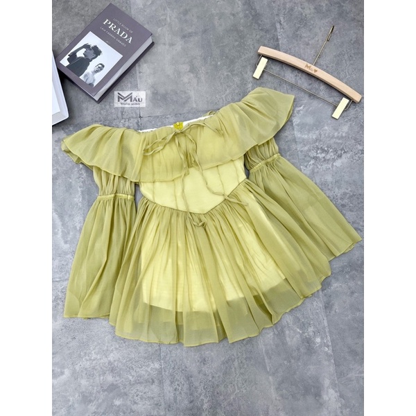 Váy nữ tơ trễ vai công chúa